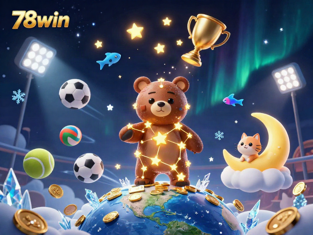 Engage with 78win's thrilling gaming experience amidst vibrant cosmic elements.